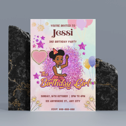 Gracie Corner Birthday Invitation Template CreativeRino