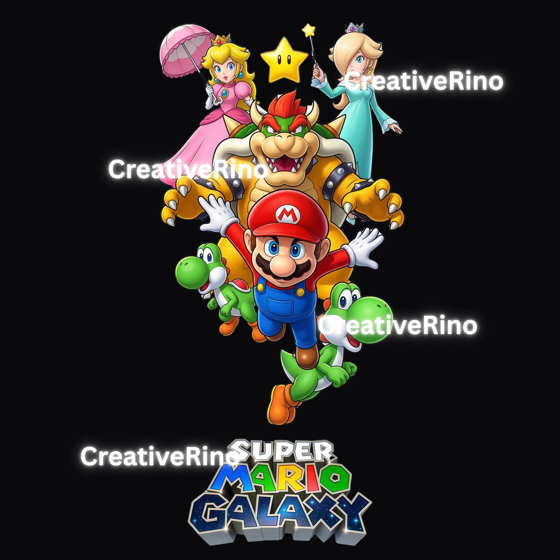 Super Mario Galaxy PNG | Mario Space Theme Clipart CreativeRino