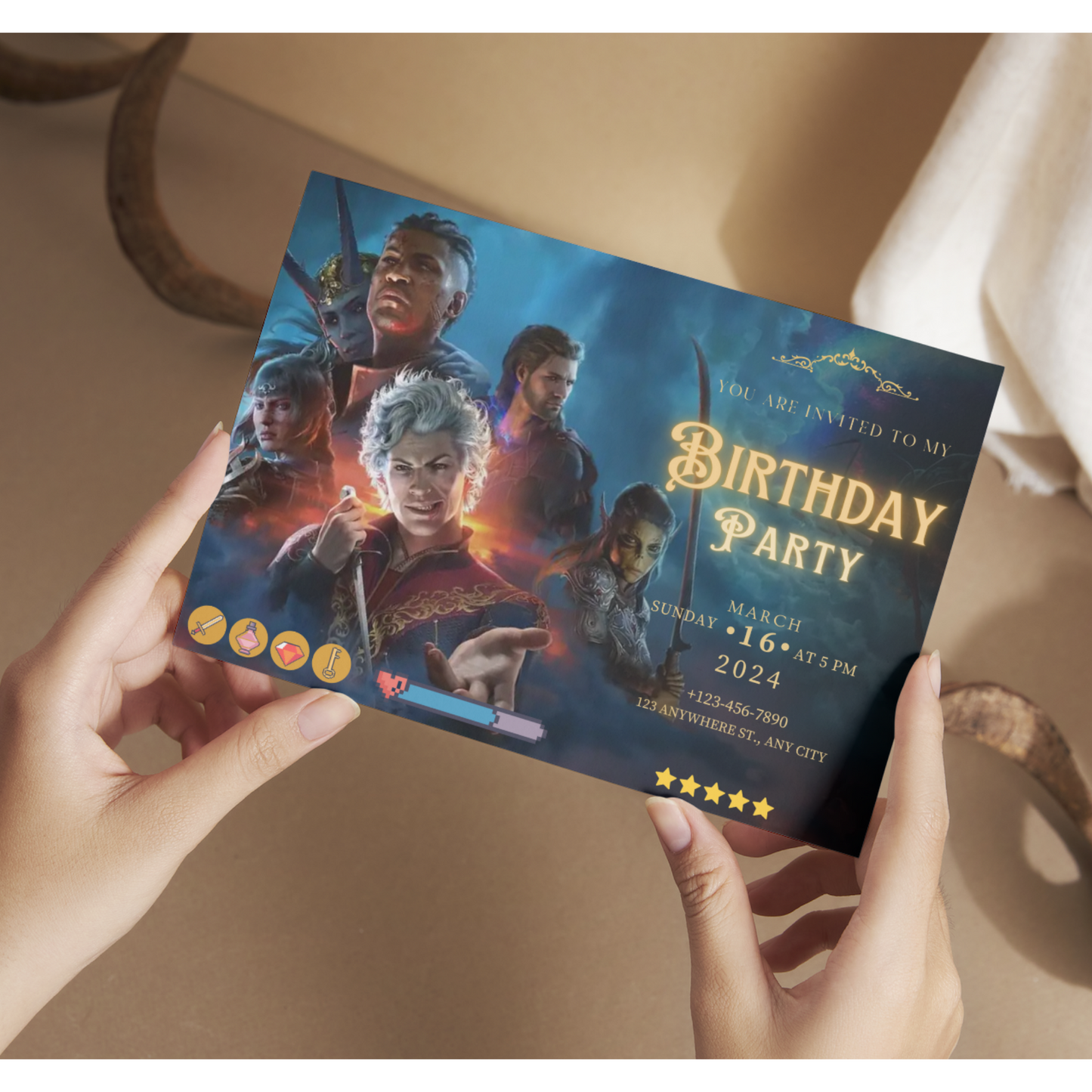 World of Warcraft Birthday Invitation Template