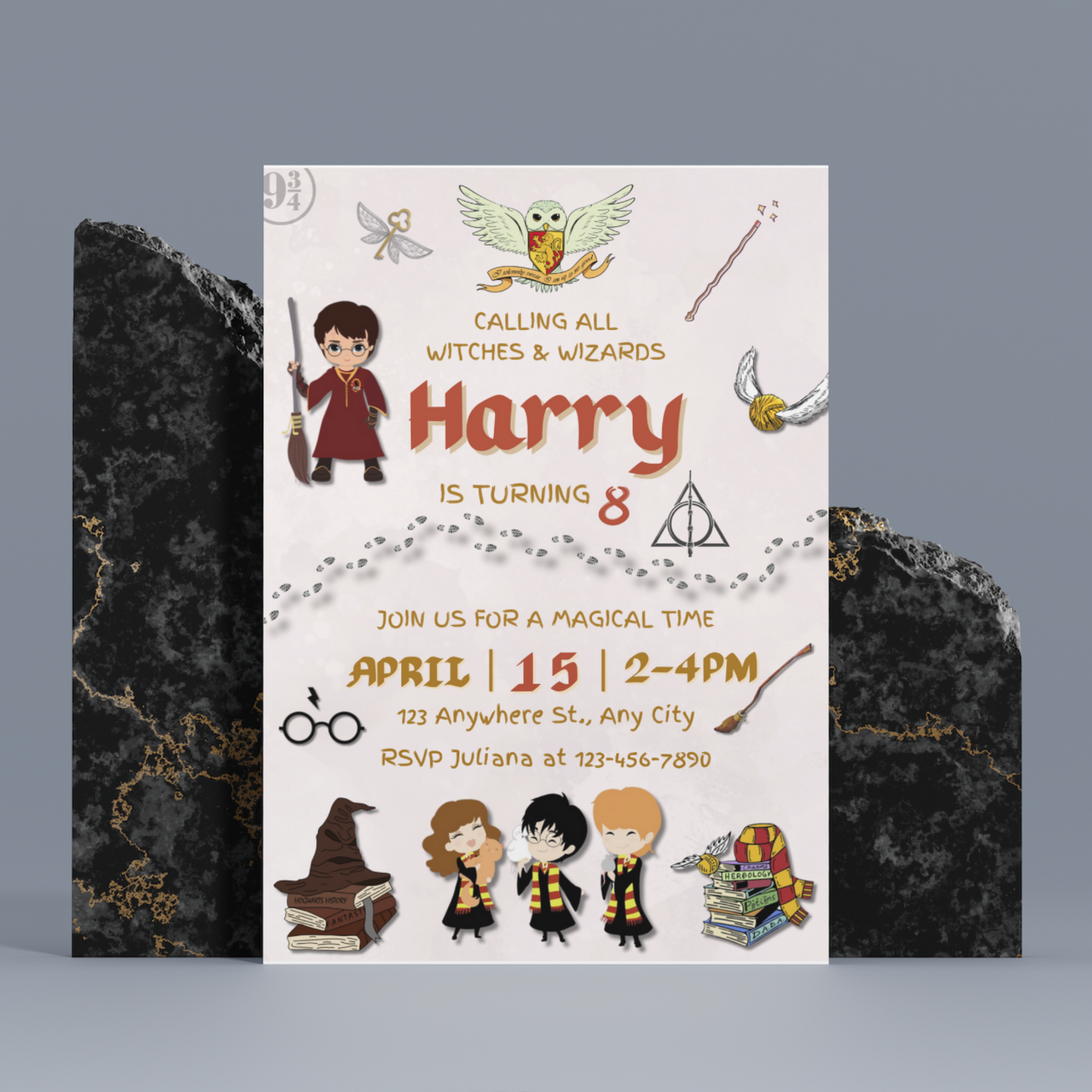 Harry Potter Birthday Party Invitation Template