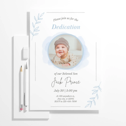 Baby Dedication Invitation Template - CreativeRino