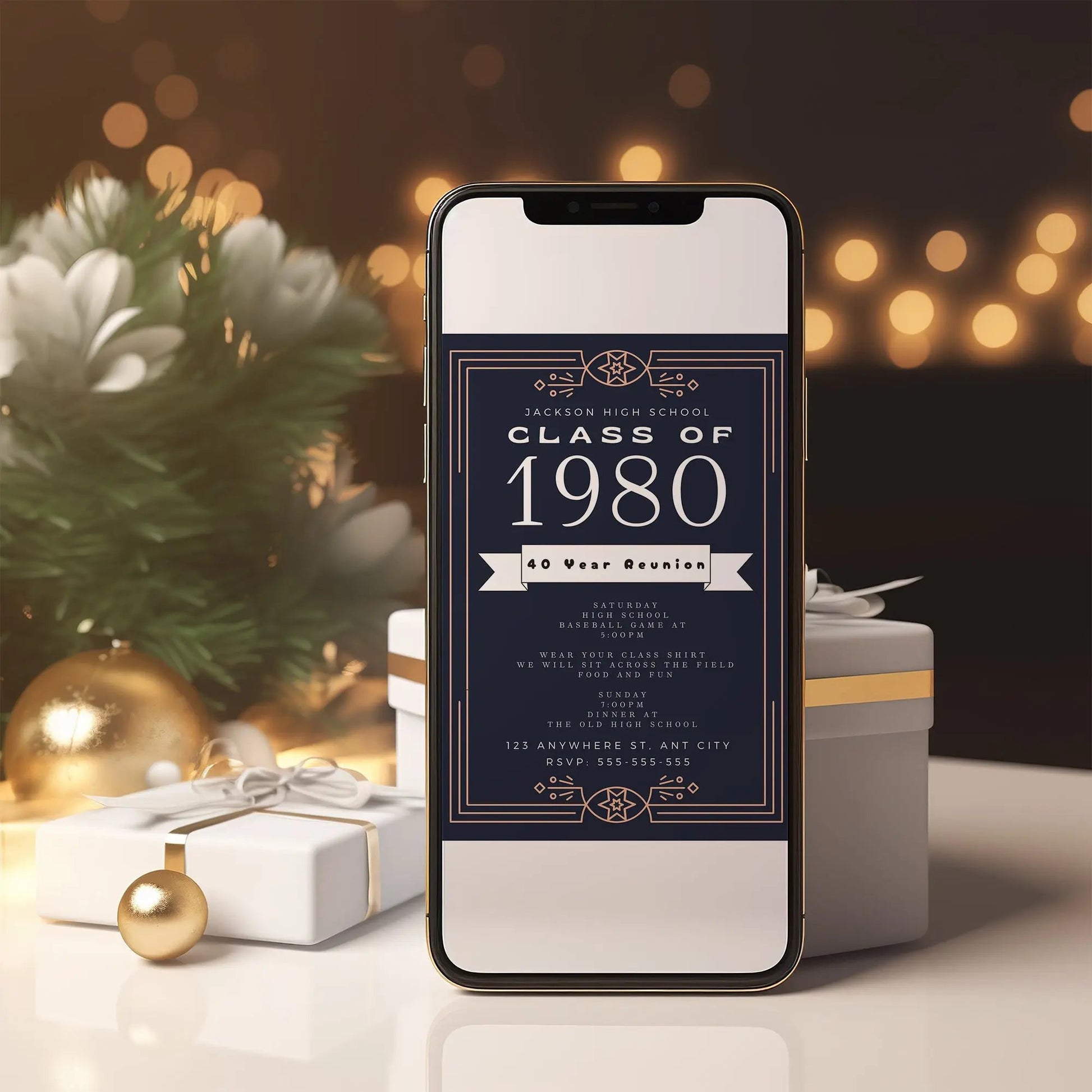 School Reunion Flyer Template | High School Class Reunion Invitation CreativeRino