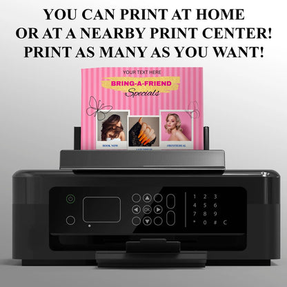 Bring A Bestie Flyer Social Media Template | Bring A Friend Flyer CreativeRino