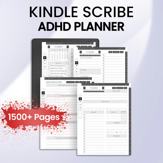 Kindle Scribe ADHD Planner Template