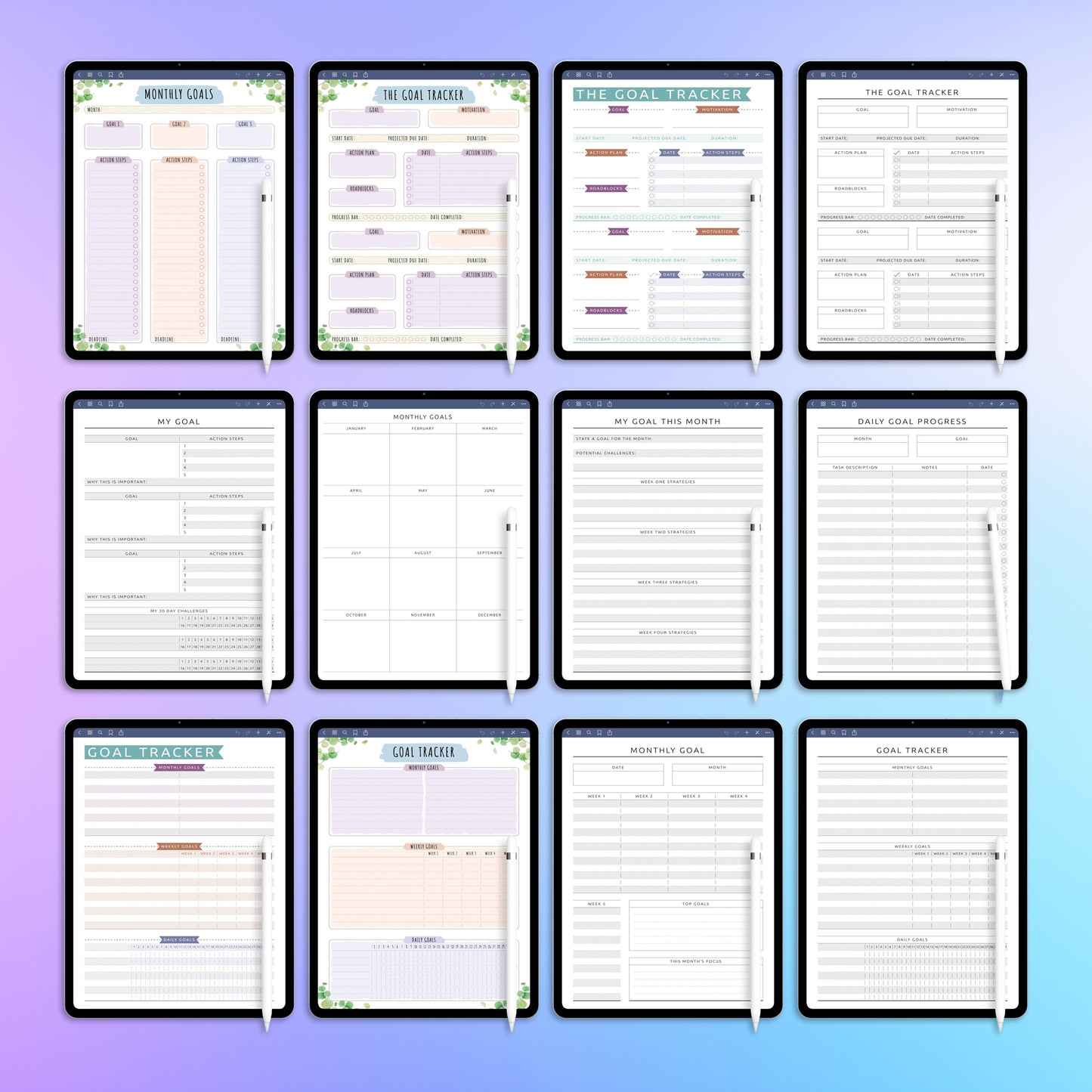 360+ reMarkable 2 Planners Template Bundle