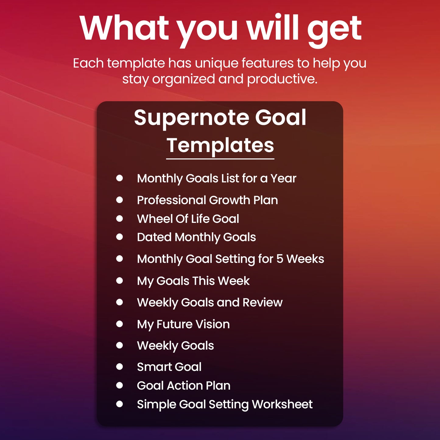 12 Supernote Goal Templates Planner Template Bundle