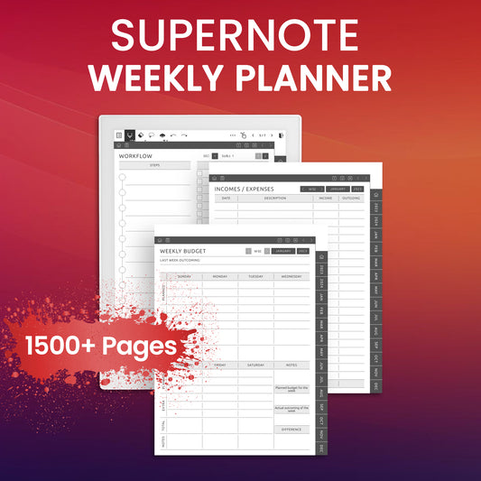 Supernote Weekly Planner Template