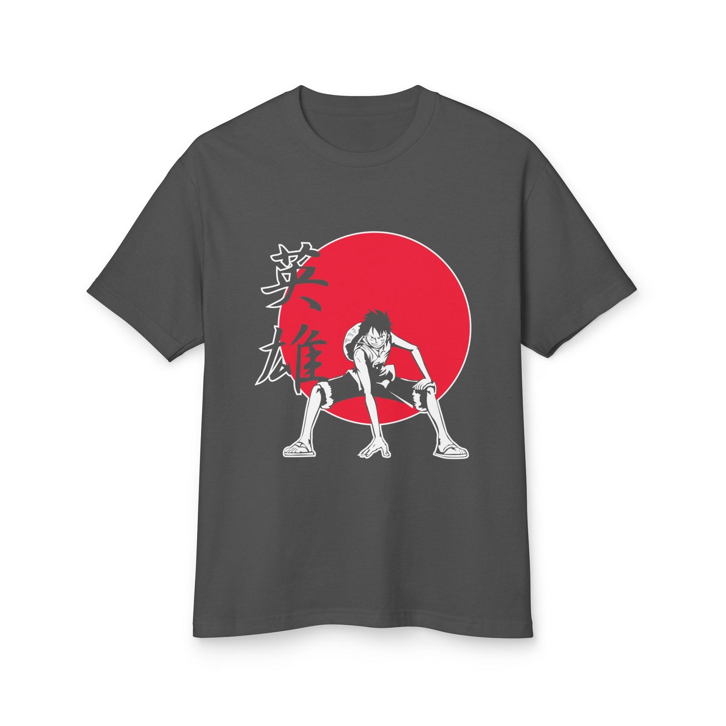 Heroic Anime Graphic Tee - Unisex Heavyweight Cotton One Piece T-shirt - CreativeRino