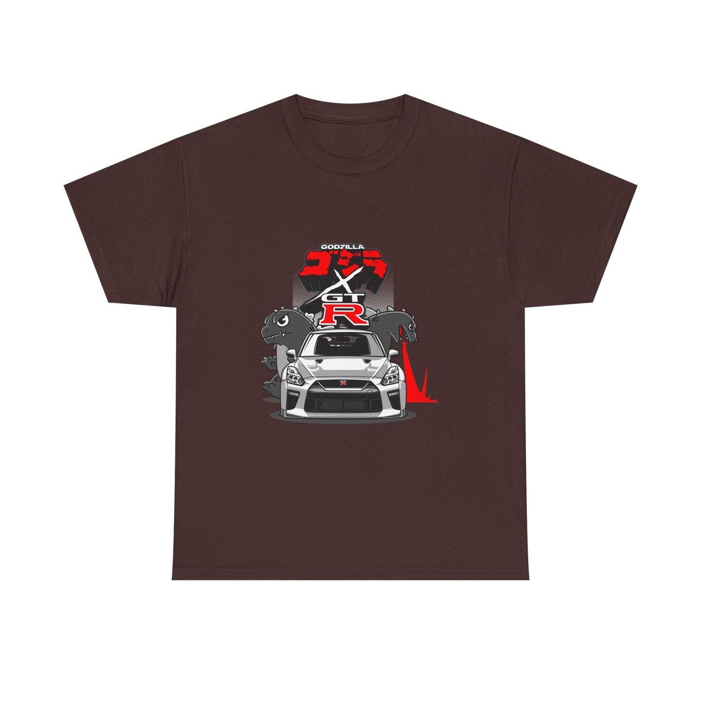 Nissan GT-R Godzilla Unisex Heavy Cotton Tee - Racing T-shirt Design for Car Enthusiasts - CreativeRino