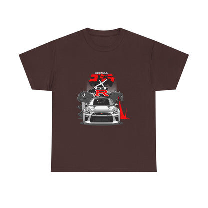 Nissan GT-R Godzilla Unisex Heavy Cotton Tee - Racing T-shirt Design for Car Enthusiasts - CreativeRino