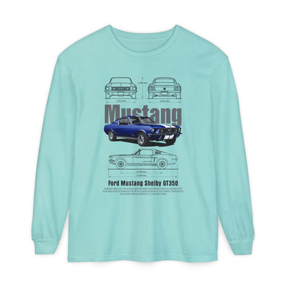 Ford Mustang Shelby GT350 Long Sleeve T-Shirt - Classic Car Lover's Apparel - CreativeRino