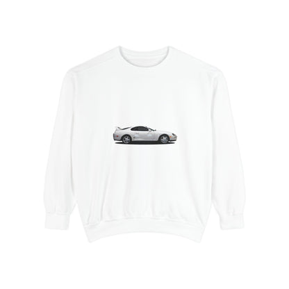 Toyota MK4 Supra Unisex Garment-Dyed Sweatshirt - Classic Car T-shirt - CreativeRino
