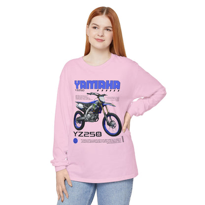 Yamaha YZ250 Long Sleeve Tee - Perfect T-shirt Gift for Motorcycle Enthusiasts - CreativeRino