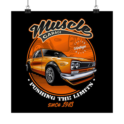 Vintage Muscle Car Poster - Pushing the Limits Retro Wall Art - CreativeRino