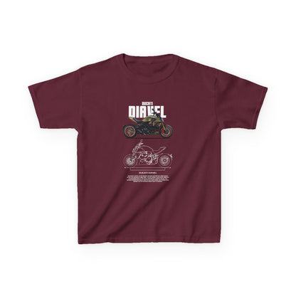 Ducati Diavel Cool Motorcycle Graphic Kids Heavy Cotton Tee - Perfect T-shirt for Young Riders - CreativeRino