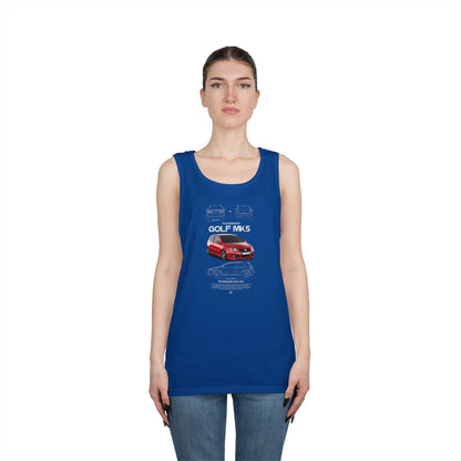 Cool Volkswagen Golf MK5 Unisex Heavy Cotton Tank Top - CreativeRino