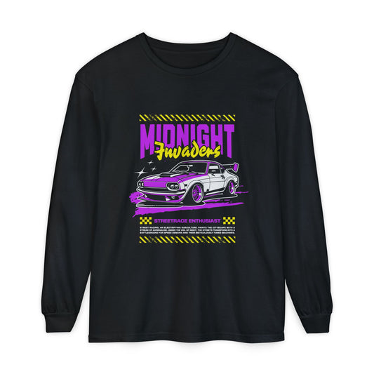 Midnight Fruders Car Graphic Unisex Long Sleeve T-Shirt - Perfect for Auto Enthusiasts - CreativeRino
