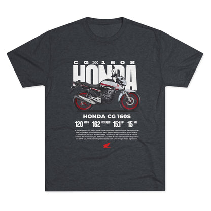 Honda CG 160S Unisex Tri-Blend Crew Tee - Perfect T-shirt for Motorcycle Enthusiasts - CreativeRino