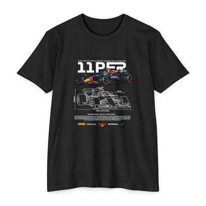 Sergio Perez F1 Racing Unisex CVC Jersey T-Shirt - | Car T-shirt - CreativeRino