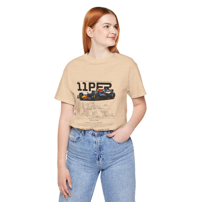 Sergio Perez F1 Racing-Inspired Unisex Short Sleeve Tee | Car T-shirt - CreativeRino