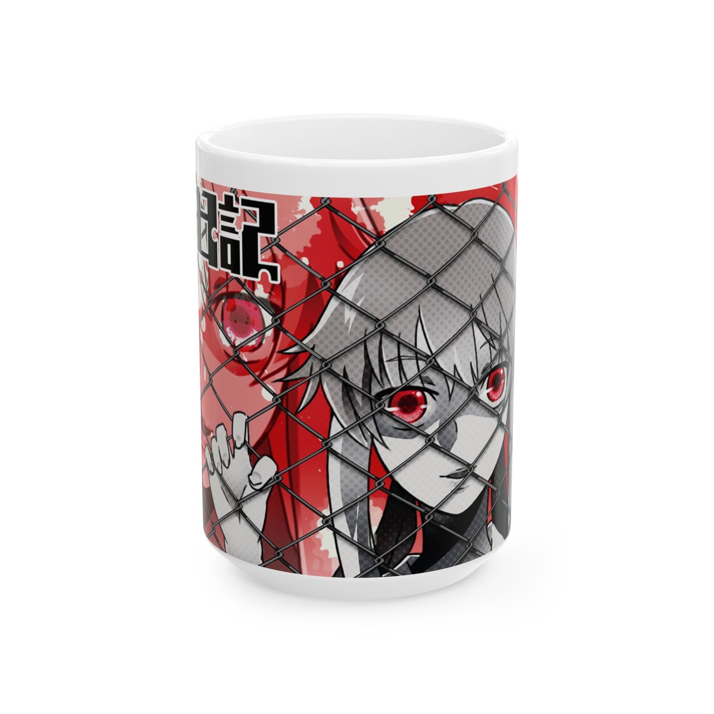 Anime Art Ceramic Mug with Yuno Design - CreativeRino