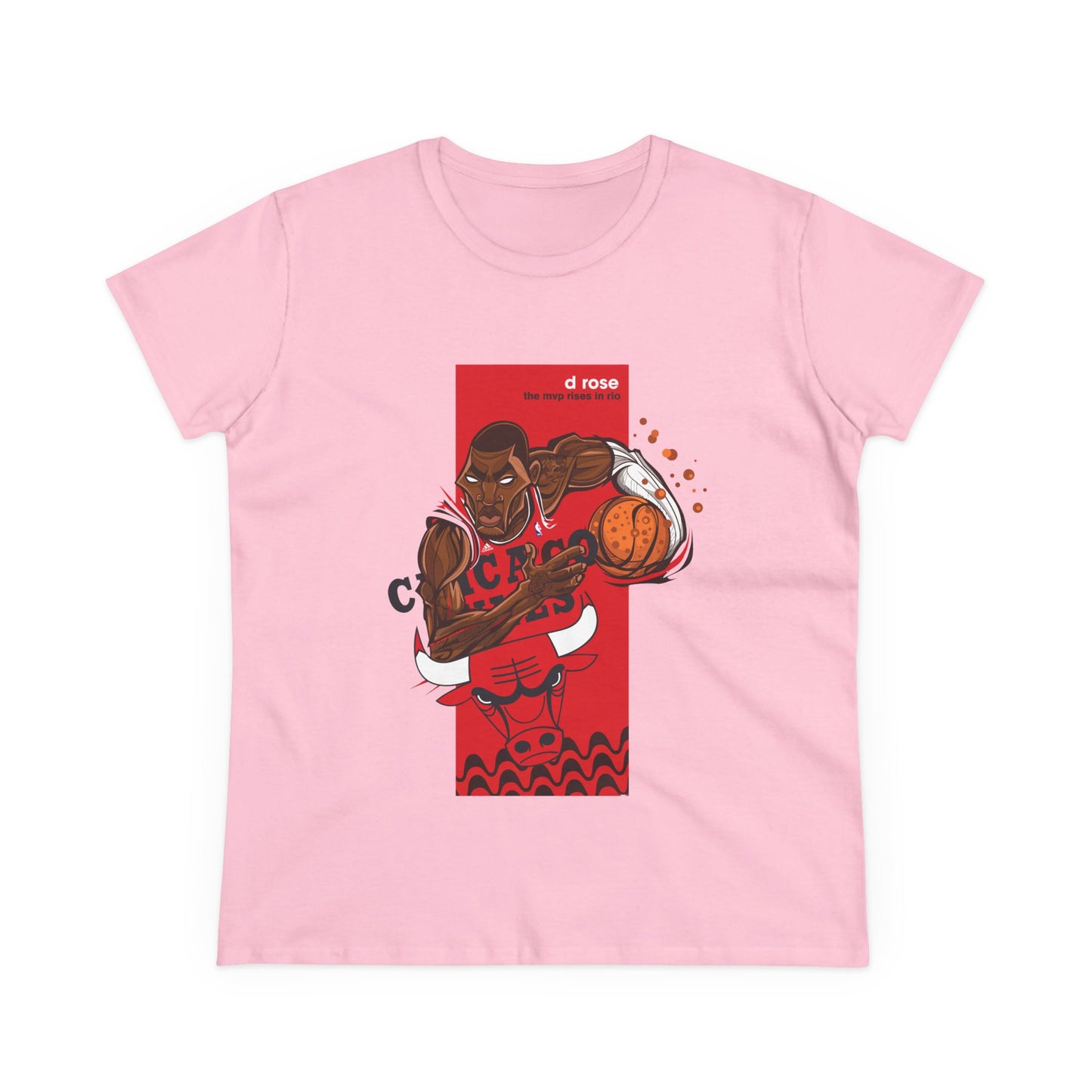 Women's Derrick Rose Basketball Graphic T-shirt- Celebrate Your Passion for the Game! - CreativeRino