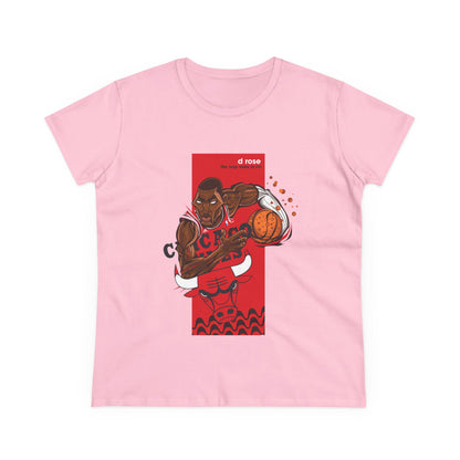 Women's Derrick Rose Basketball Graphic T-shirt- Celebrate Your Passion for the Game! - CreativeRino
