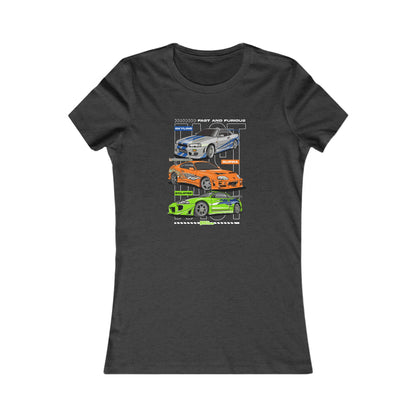Fast & Furious Racing Enthusiast Women's Favorite Tee - Graphic Car T-shirt Design - CreativeRino