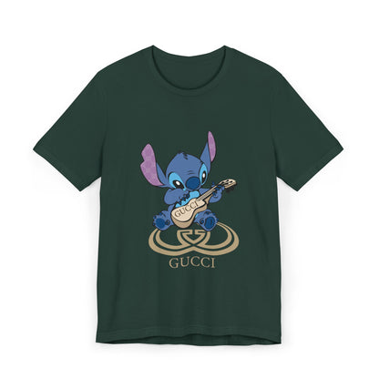 Stitch Guitar Unisex T-Shirt - Fun Casual Graphic Tee - CreativeRino