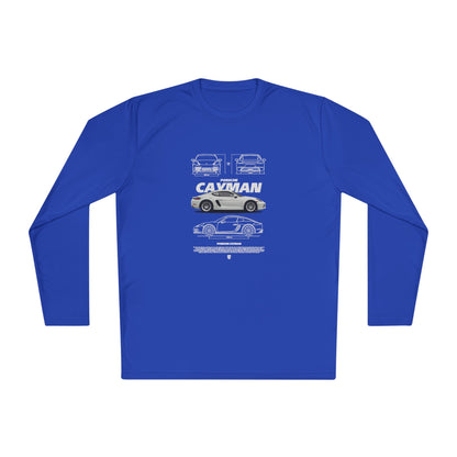 Porsche Cayman Unisex Lightweight Long Sleeve Tee - Car Graphic T-shirt - CreativeRino