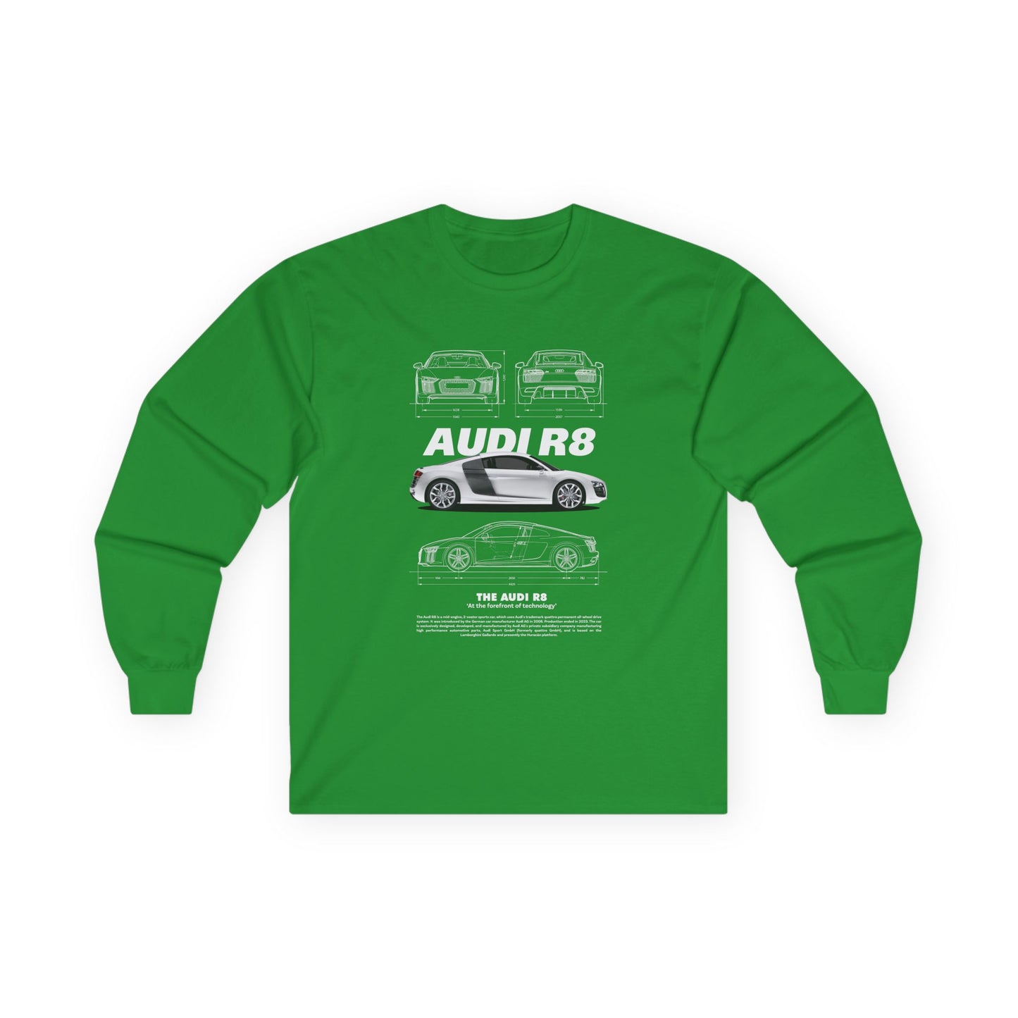 Audi R8 Unisex Long Sleeve Tee - Perfect Gift for Car Enthusiasts - CreativeRino