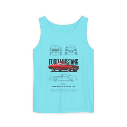 Ford Mustang Fastback 1965 Unisex Tank Top – Classic Car Lover Gift - CreativeRino