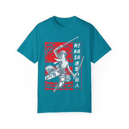 Mikasa Attack on Titan Graphic Tee Anime Graphic T-shirt - CreativeRino
