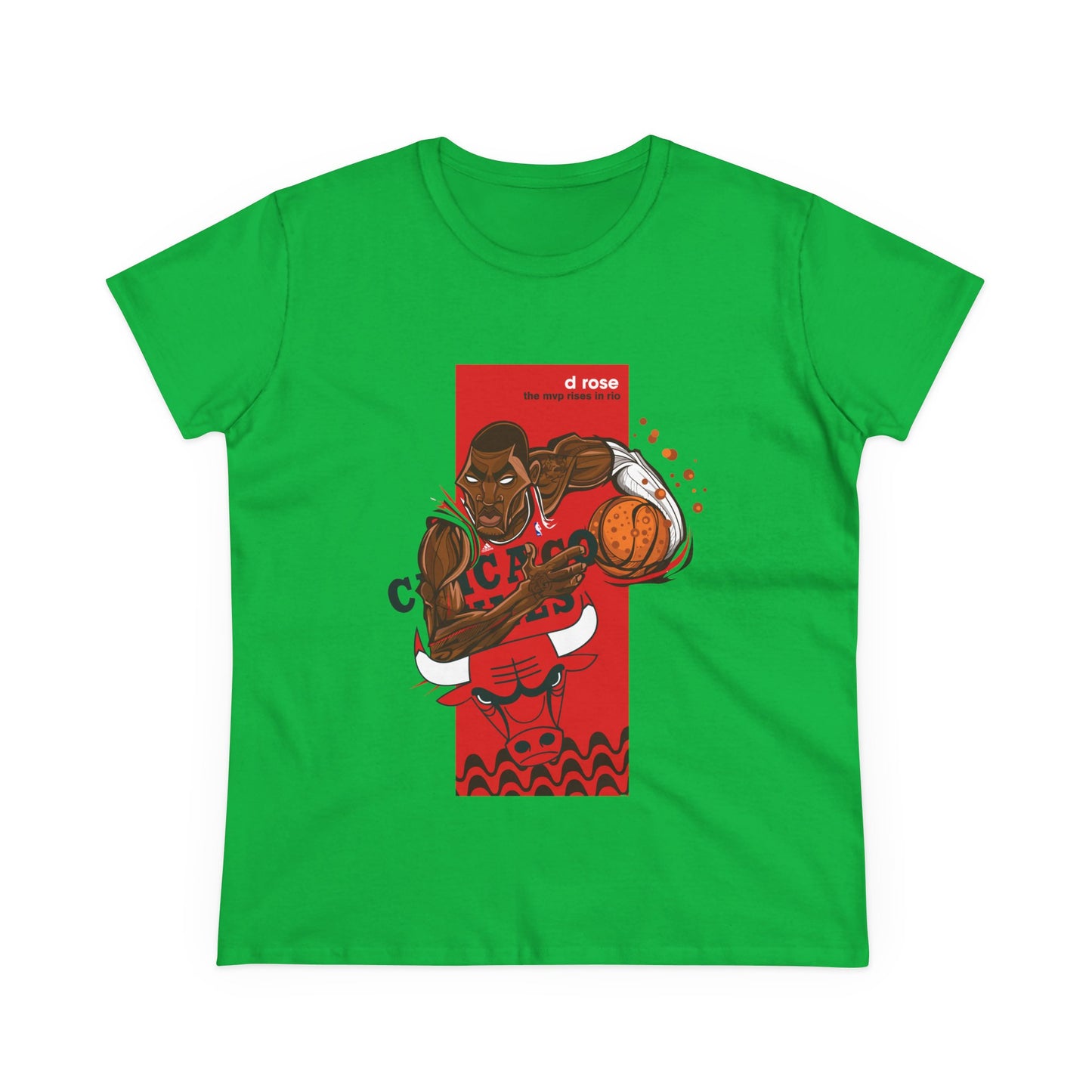 Women's Derrick Rose Basketball Graphic T-shirt- Celebrate Your Passion for the Game! - CreativeRino