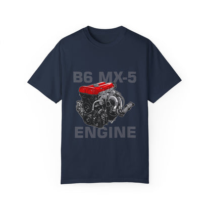 B6 MX-5 Engine Unisex Garment-Dyed T-Shirt - Perfect T-shirt for Car Enthusiasts - CreativeRino