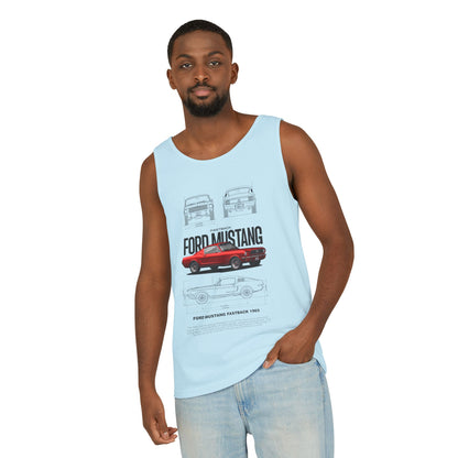 Ford Mustang Fastback 1965 Unisex Tank Top – Classic Car Lover Gift - CreativeRino