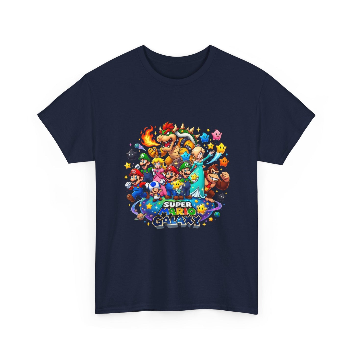 Gaming Characters Graphic Tee — "Mario Galaxy" Colorful Arcade Crew T-Shirt Printify