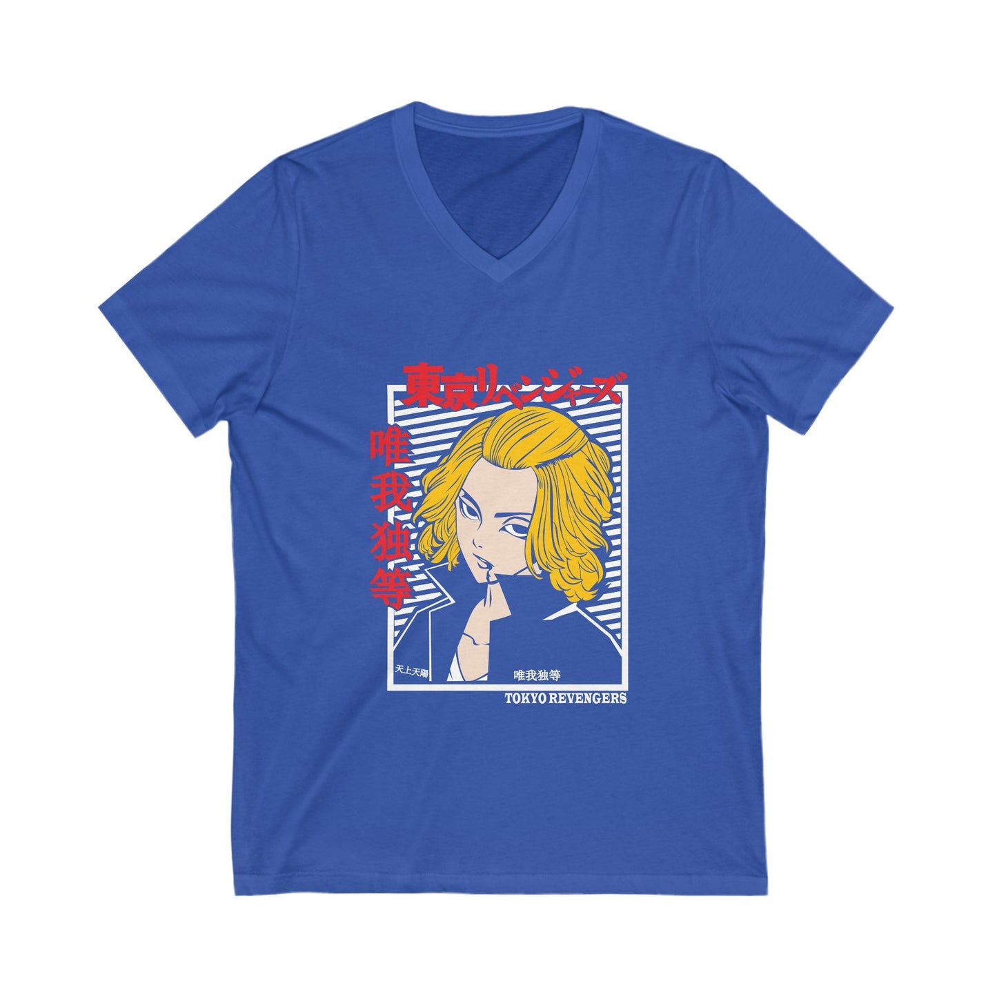 Tokyo Revengers Unisex V-Neck Tee - Vintage Anime Style T-shirt - CreativeRino