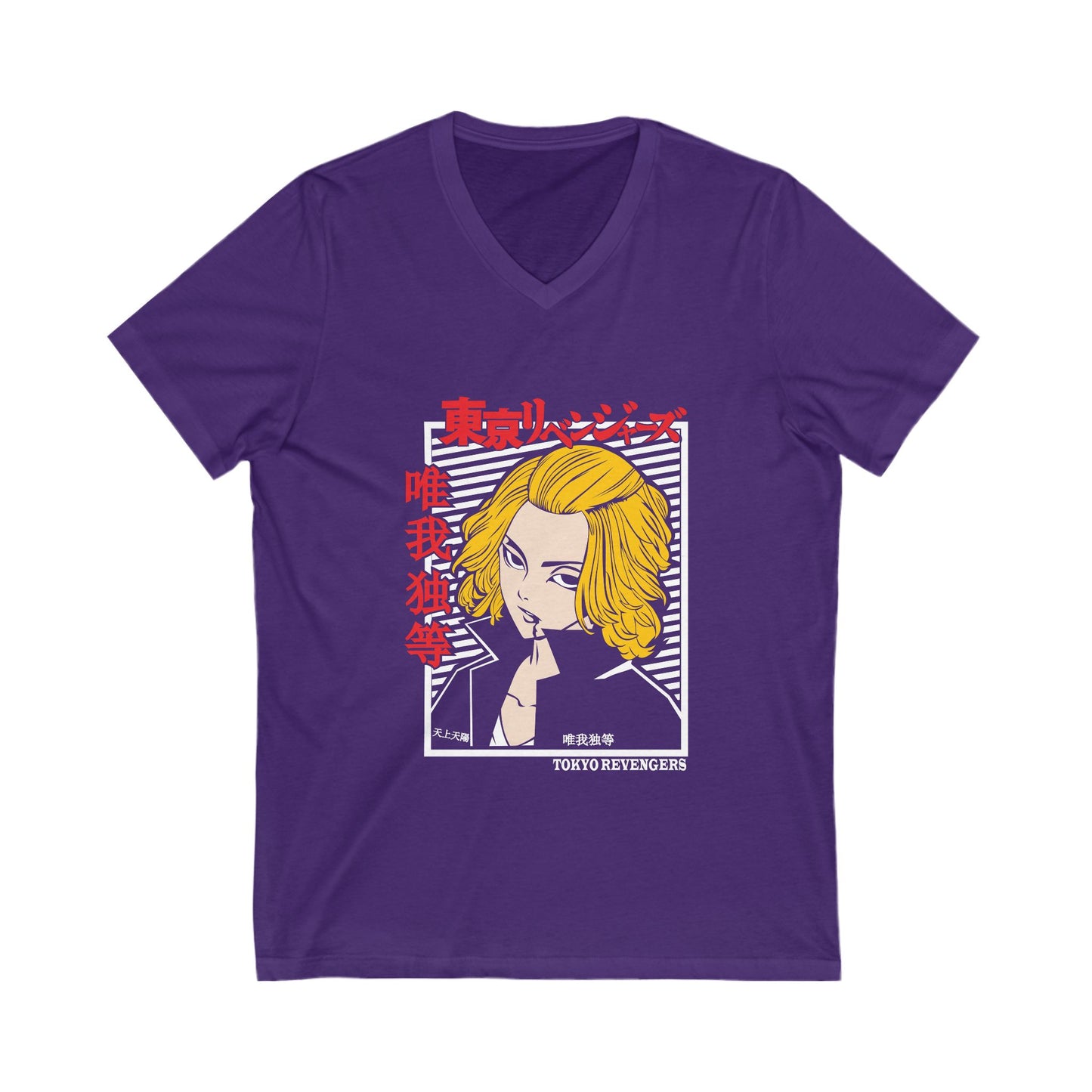 Tokyo Revengers Unisex V-Neck Tee - Vintage Anime Style T-shirt - CreativeRino