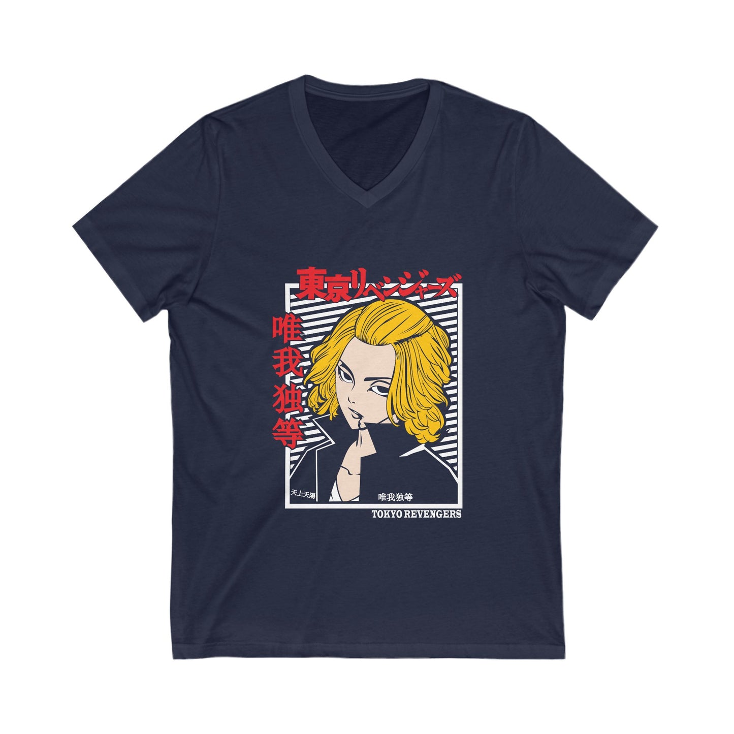 Tokyo Revengers Unisex V-Neck Tee - Vintage Anime Style T-shirt - CreativeRino