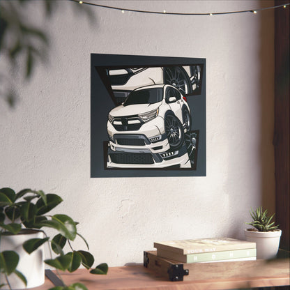 Car Enthusiast Matte Square Poster - Auto Art Decor for Garage & Office - CreativeRino