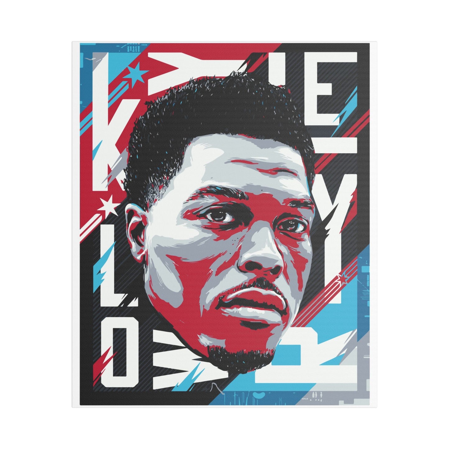 Kyle Lowry Vibrant Satin Canvas Wall Art – NBA Portrait of a Star Player - CreativeRino