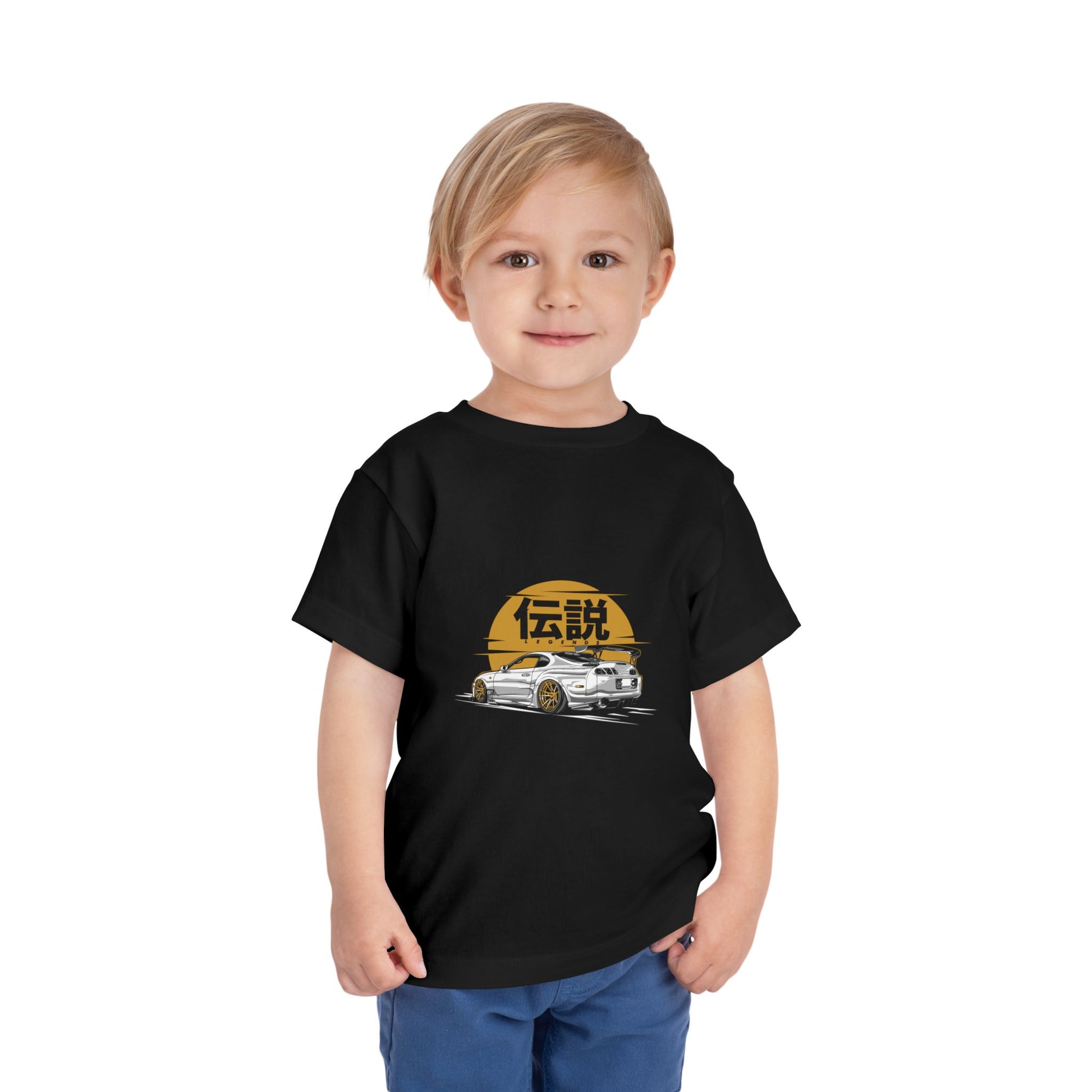 Toddler Racing Tee with Japanese Kanji Design - CreativeRino