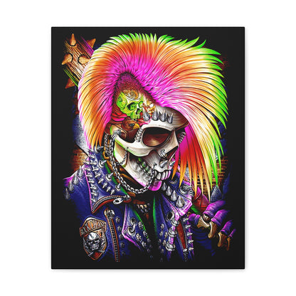 Punk Rock Skull Canvas Art - Vibrant Wall Decor for Music Lovers - CreativeRino
