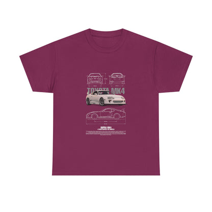 Toyota MK4 Supra Unisex Heavy Cotton Tee - Car Enthusiast Graphic T-shirt - CreativeRino