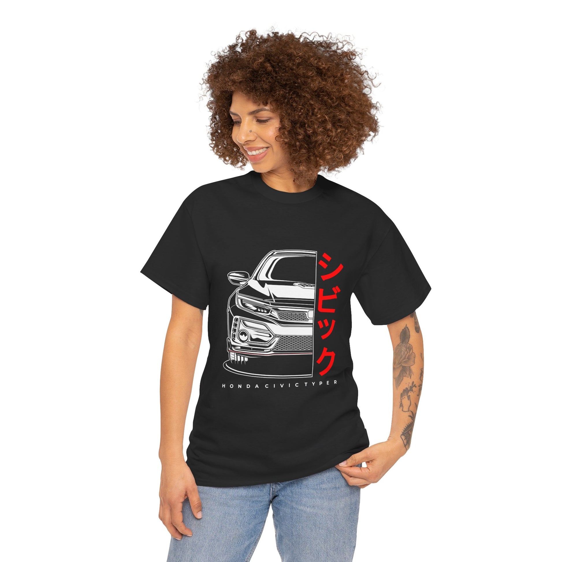 Honda Civic Type R Unisex Tee - Car Lover's Heavy Cotton T-shirt - CreativeRino