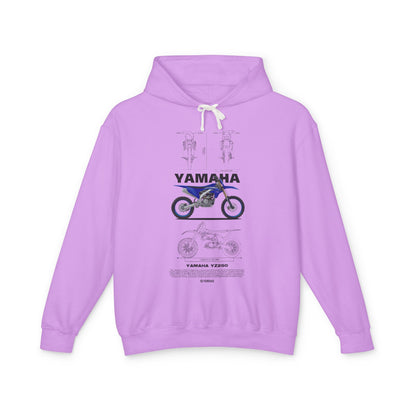 Yamaha VZ250 Unisex Lightweight Hooded Sweatshirt - Motorcycle Design - CreativeRino