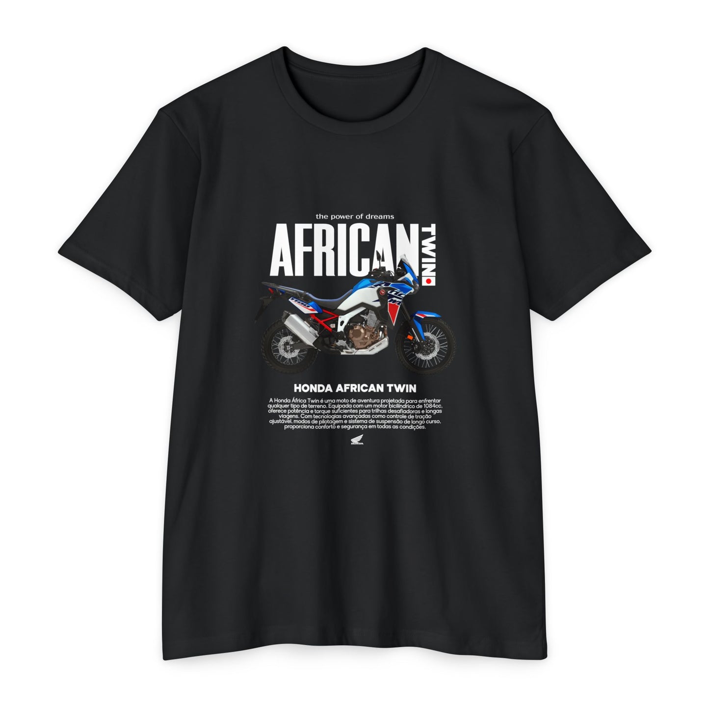 Honda African Twin Unisex T-Shirt - Power of Dreams Motorcycle Tee - CreativeRino