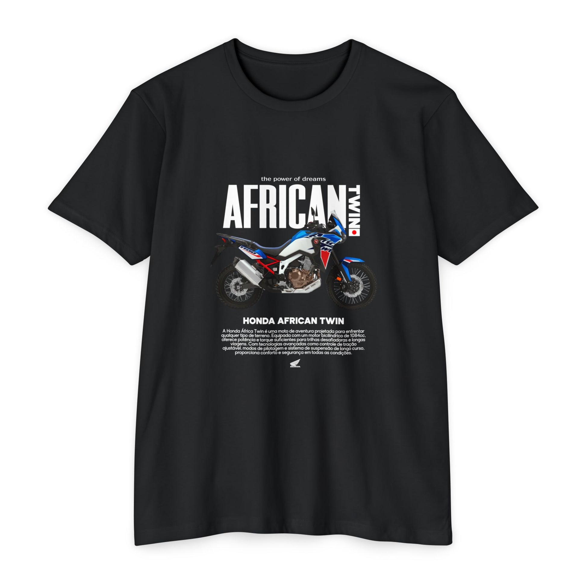Honda African Twin Unisex T-Shirt - Power of Dreams Motorcycle Tee - CreativeRino