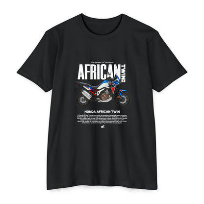 Honda African Twin Unisex T-Shirt - Power of Dreams Motorcycle Tee - CreativeRino